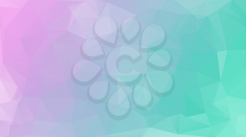 Abstract polygonal background. Smooth colors emerald to purple. Vector illustration