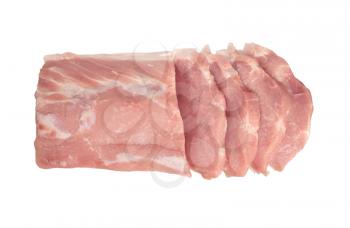 Pork chop isolated on a white background