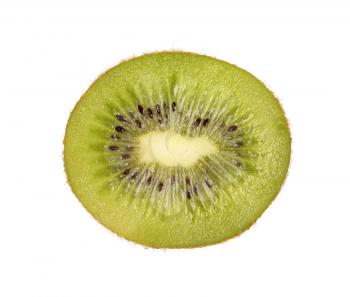 Kiwi slice isolated on white background