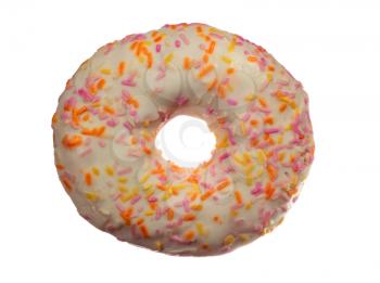 Sprinkle donut isolated on white background