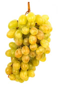  Seedless grapes isolated on white background