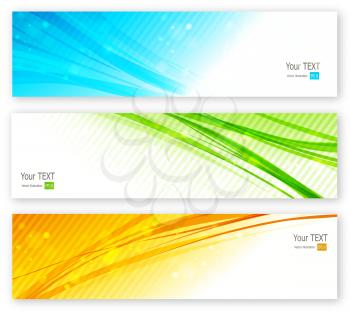 Vector illustration Abstract coplor lines banner