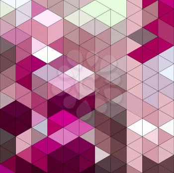 Retro pattern of geometric shapes. Colorful mosaic backdrop. Geometric hipster retro background, Retro triangle background.