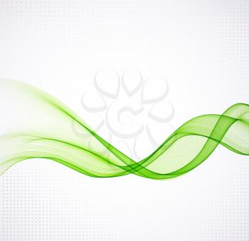 Abstract vector template background with green transparent curved lines . EPS10