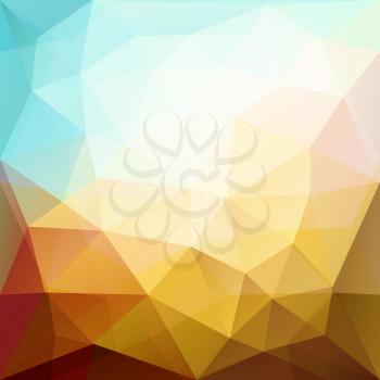 Vector color abstract geometric banner with triangle shapes.
