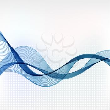 Vector Abstract background with blue smoke wave
