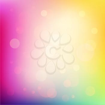 Vector illustration of soft colored abstract background. Summer bokeh light