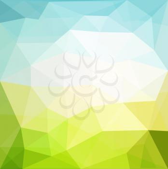 Vector color abstract geometric banner with triangle shapes. Low poly background