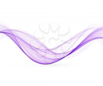 Abstract wavy lines.  Colorful purple wave vector background. Brochure or website design.