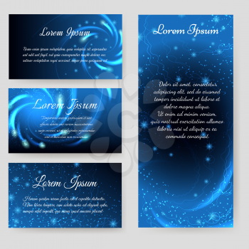 Personal cards and flyer space design vector
