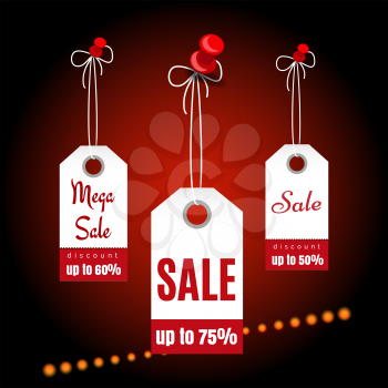Sale banners design with shining elements vector illustration
