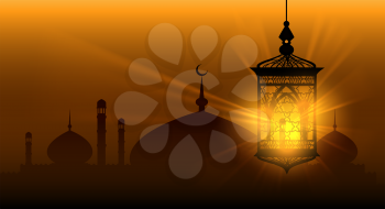 Arabian nights ramadan kareem islamic background ramadane arabic lamp or arab lantern vector background