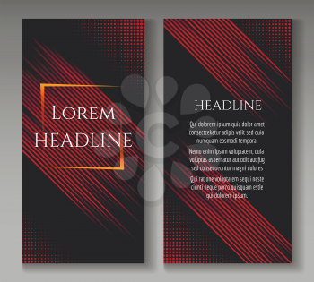 Fast speed lines motion business brochure template. Vector illustration