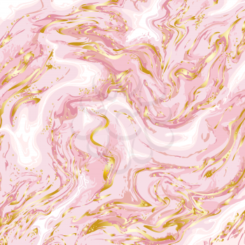 Pink gold texture. Rose golden marble background, abstract glitter white liquid copper pattern, painting elegant wall print, modern interior splatter sheet vector illustration