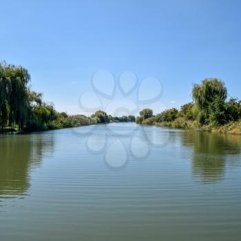 Poltava Yerik. Landscape river, water and trees