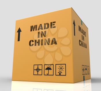 Made In China Indicating Goods And 3d Rendering