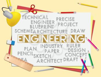 Engineering Words Indicating Mechanical Employee And Job