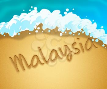 Malaysia Holiday Showing Vacation Asia 3d Illustration