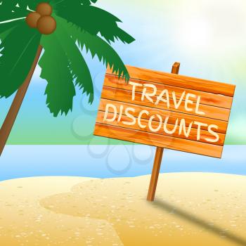 Travel Discounts Meaning Promo Trip 3d Illustration