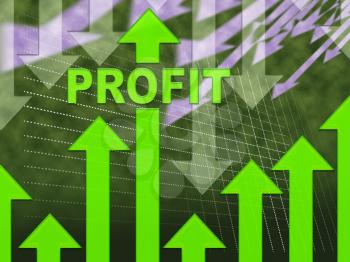 Profit Graph Showing Growth Earning And Income