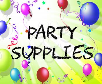 Party Supplies Representing Celebration Shopping And Products