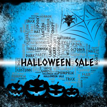 Halloween Sale Means Offer Reductions And Promotions
