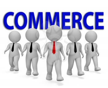 Commerce Businessmen Showing Trade Selling 3d Rendering