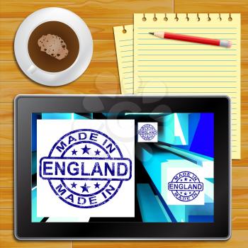 Made In England Product English Manufacturing 3d Illustration