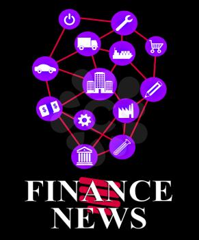 Finance News Showing Money Headlines And Information