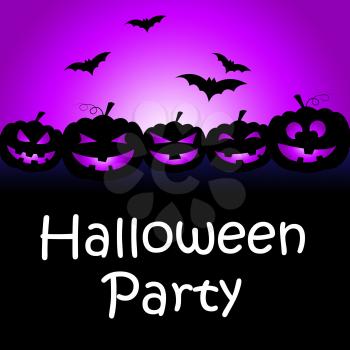 Halloween Party Showing Parties Celebration And Having Fun