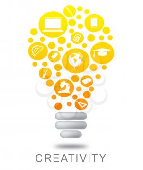 Creativity Lightbulb Meaning Innovation Talent and Concepts