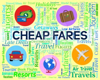 Cheap Fares Showing Low Cost And Cheaper