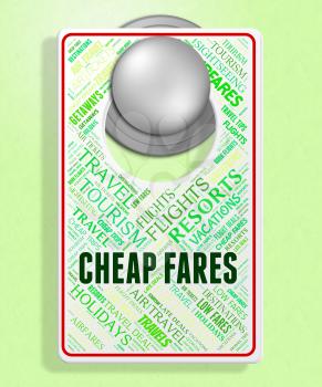 Cheap Fares Representing Low Cost And Board