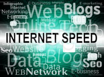 Internet Speed Meaning Web Site And Online
