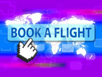 Book Flight Representing Ordered Booked And Aircraft