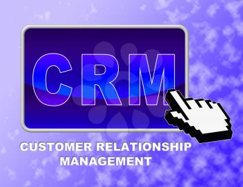 Crm Button Showing Customer Relationship Management And Web Site