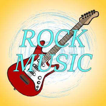 Rock Music Indicating Sound Track And Roll