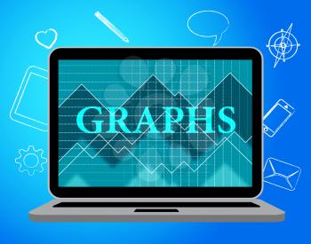Graphs Online Meaning Web Site And Laptops