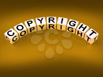 Copyright Blocks Showing Patent and Trademark for Protection