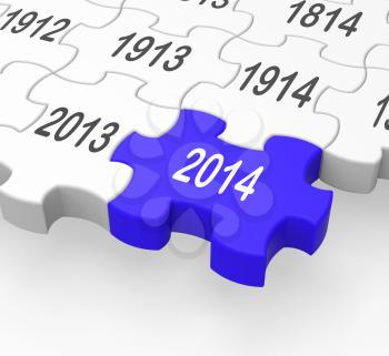 2014 Puzzle Piece Showing Calendar And Future Plans