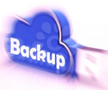 Backup Cloud USB drive Meaning Data Storage Archiving Or Safe Copy