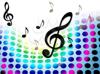 Music Background Representing Musical Note And Acoustic