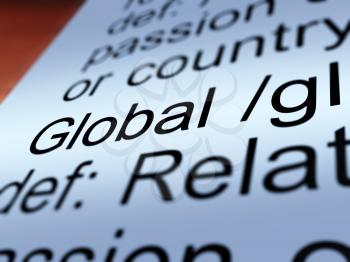 Global Definition Closeup Shows Worldwide International Or Continental