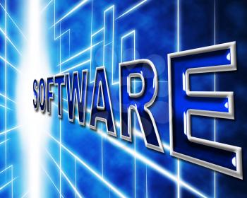 Technology Software Showing Digital Hi-Tech And Shareware
