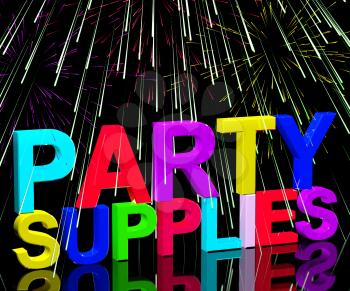 Party Supplies Words Showing Birthday Or Anniversary Celebrations Products And Goods