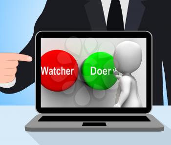 Watcher Doer Buttons Displaying Active Inactive Personality Type