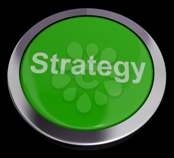 Strategy Button For Business Solutions Or Management Goals