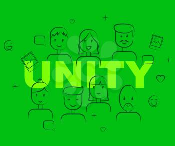 Unity People Indicating Working Together And United