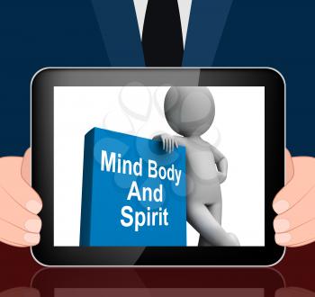 Mind Body And Spirit Book With Character Displaying Holistic Books