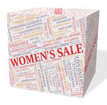 Women's Sale Representing Cheap Text And Promotional